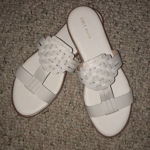 Cole Haan white leather sandals. New. 7.5